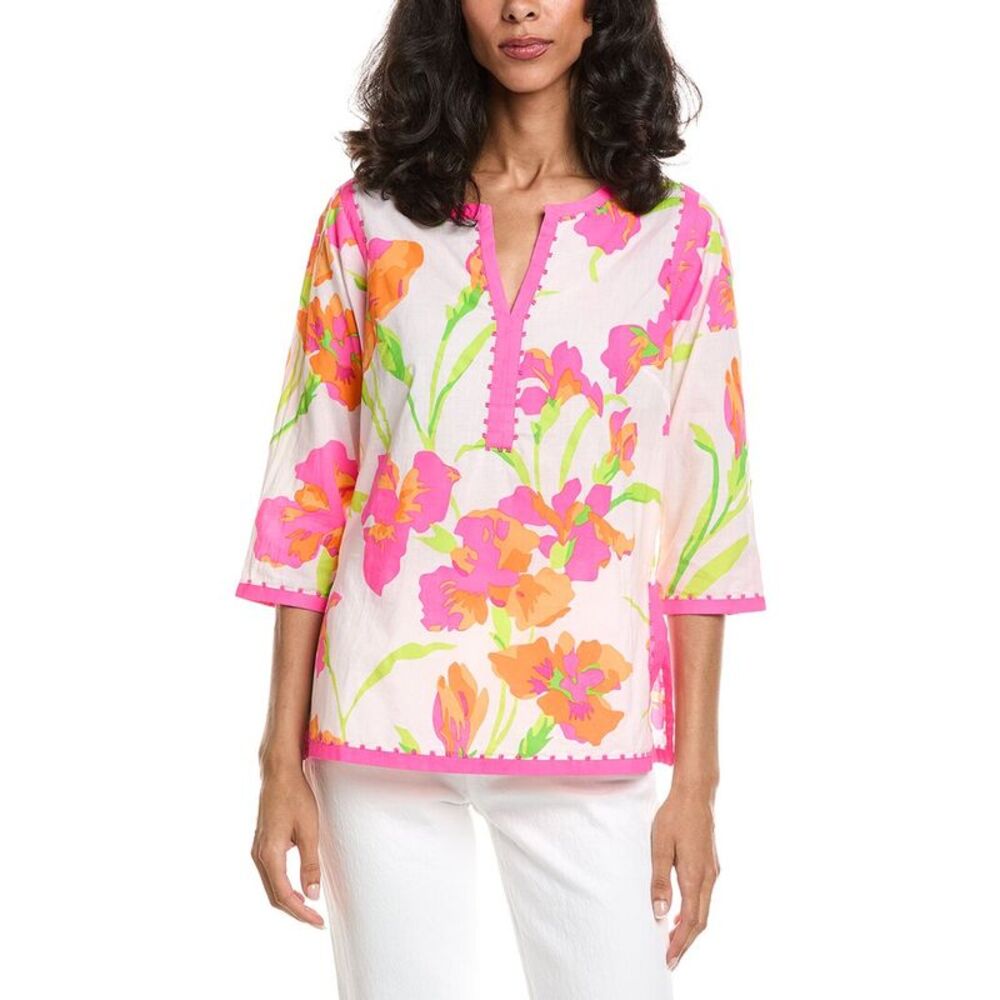 Gretchen Scott Womens Embellished Icon Iris Top, White